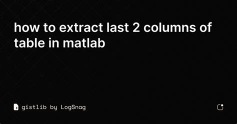 How to extract column name of table in matlab - MATLAB …