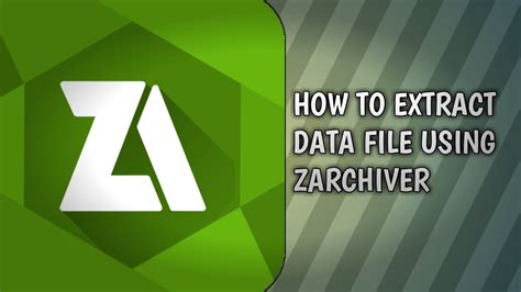 How to extract file in zarchiver