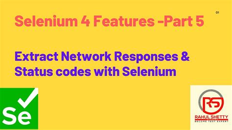 How to extract network response and status codes with selenium. This guide...