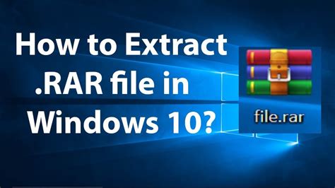 How to extract rar file in windows