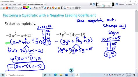 How to factor a quadratic with a negative leading coefficient - Quora