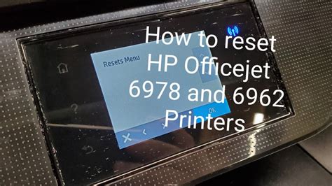 How to factory reset hp 6978 printer.  This video reviews the simple and ste...