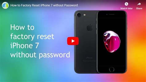 How to factory reset iphone 7 without password or computer.  Factory reset iPhone shoul...