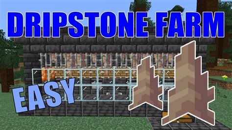 How to farm dripstone. Finding and Farming Pointed Dripstone. There are two ways to find pointed dripstone naturally occurring in the world. The first is by going to locations where it grows and mining it with a pickaxe, like a miner normally would for other minable resources. Pointed Dripstone spawns frequently in the aptly named Dripstone Cave biome, a part of the ... 