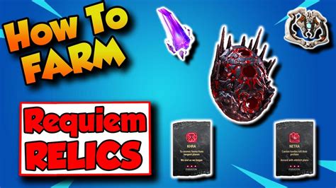 How to farm requiem relics. Requiem relics are both easy and hard to get at the same time, easily obtainable, but requireing a lot of grind, which is ... Thank you for watching this video. 