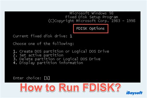 How to fdisk in xp