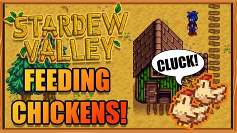 How to feed chicken in stardew valley. Dec 27, 2023 · The most common way to feed chickens in Stardew Valley is to use Hay. In order to get the Hay you need, you must use the Scythe to cut grass. Once you have the Hay, you can place some into the ... 