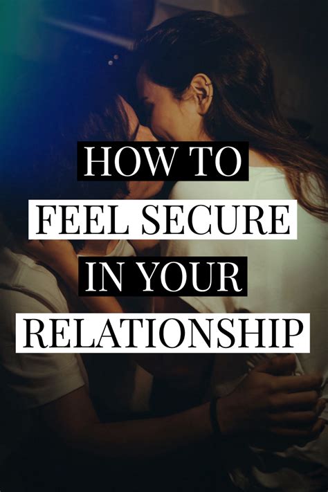 How to feel secure in a relationship
