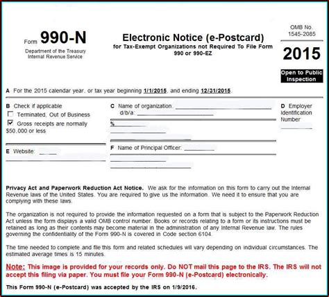 How to file IRS Form 990N( EPostcard) for your Nonprofit Organization
