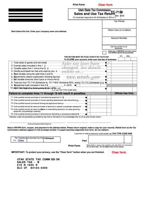 How to file a Sales Tax Return in Utah