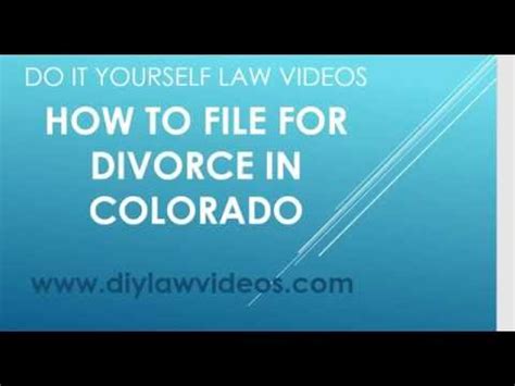 How to file for divorce in colorado. Generally, the steps on how to file for divorce in Colorado Springs include: Meet Colorado's residency requirements. Either you or your spouse must have lived in the state of Colorado for at least 91 days before filing for divorce. Complete the required legal forms. You or your spouse will need to file a divorce petition with the court, along ... 
