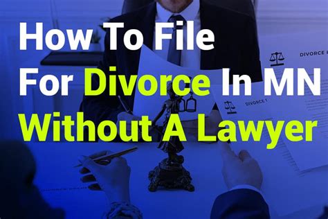 How to file for divorce in mn without a lawyer.  Filing fee: $310.  Leg...