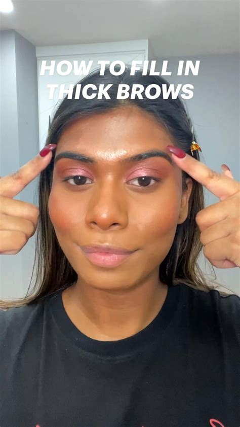 How to fill in thick brows