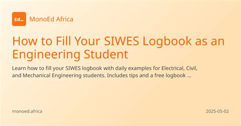 How to fill siwes log book for electrical engineering.  The SIWES has positi...