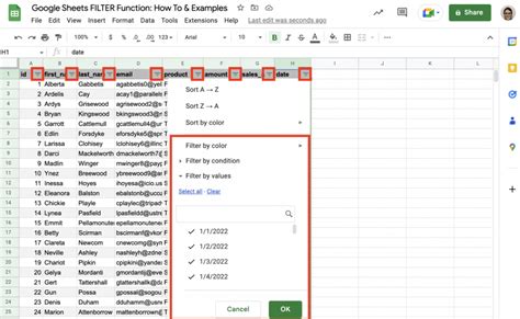 How to filter data from one sheet to another in google sheets.  They can then filter...