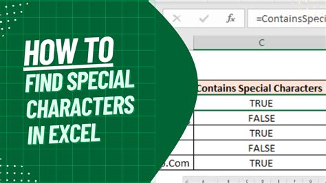 How to filter special characters in excel