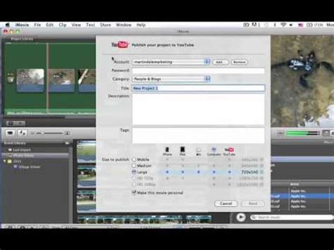 How to finalize project in imovie