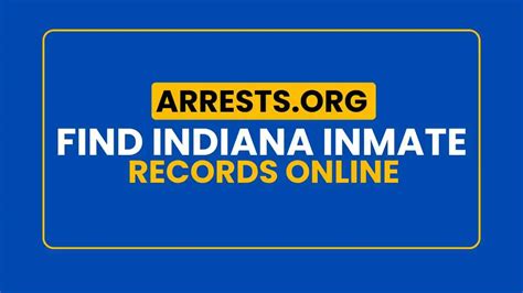 How to find an inmate in indiana