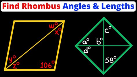 How to find angles in rhombus
