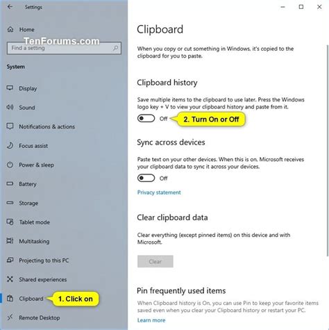 How to find clipboard history. Settings > System > Clipboard. Group Policy (gpedit.msc) in. Computer Configuration > Administrative Templates > System > OS Policies > Allow Clipboard History. In the registry at HKEY_LOCAL_MACHINE\SOFTWARE\Policies\Microsoft\Windows by the values … 