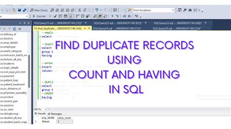 How to find count in sql