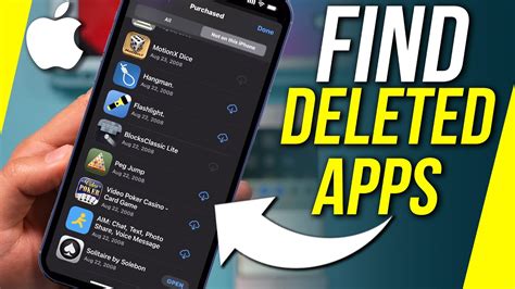 How to find deleted apps. Press the search icon at the bottom right. Type the app's name in the top search field, select the desired suggestion, or hit enter. Press the install button (cloud with a downward pointing arrow ... 