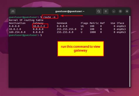 How to find gateway in linux