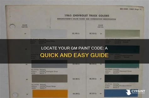 How to find gm paint code.  See the article Here On your device, tap Fin...