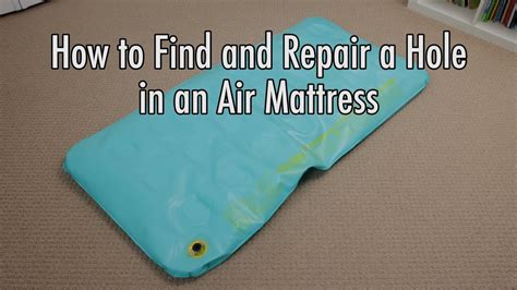 How to find hole in air bed