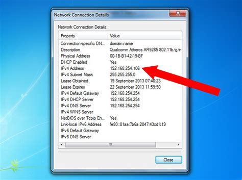 How to find ip address in desktop