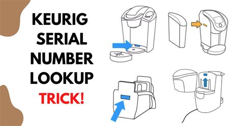  For most Keurig models, you will find the serial number behind the water tank. Depending on the model, the water tank will either be on the side or on the back of the machine. There are also a handful of models that will have the SN on the bottom of the unit instead. . 