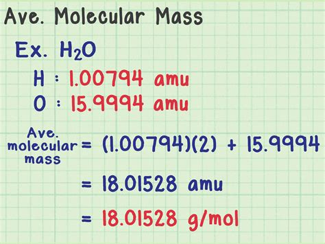 How to find mass in amu