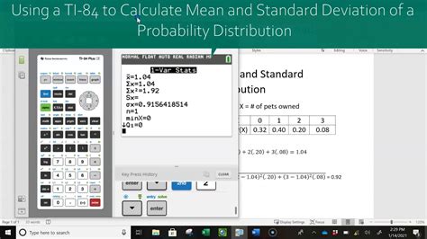 How to find mean of sampling distribution ti 84.  Descriptive Statistics Ho...