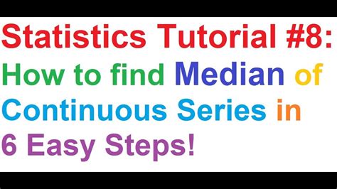 How to find median in continuous series