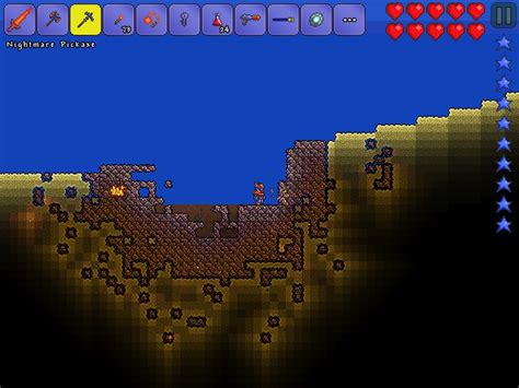 How to find meteorite terraria. A meteor shower has a 20% chance of happening when night starts, after the first shower, the event chance is lowered to 4% per night. Meteor Showers end at daybreak. When the event begins, the text "A meteor shower is happening!" will be displayed in chat, and while above ground the background will be overlaid with meteors falling. 