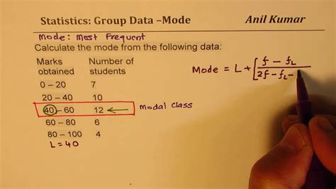How to find mode in statistics