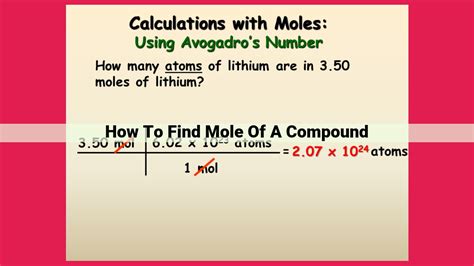 How to find moles in a compound