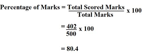 How to find percentage in exam marks