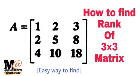 How to find rank in matrices