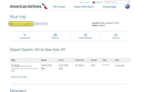 How to find record locator on american airlines. Find your trip or travel credit. When you book a trip on American, you’ll receive a unique 6-digit confirmation code made up of letters. It's also known as a record locator. Example confirmation code: JCQNHD. You can find your confirmation code on your confirmation email or boarding pass. 