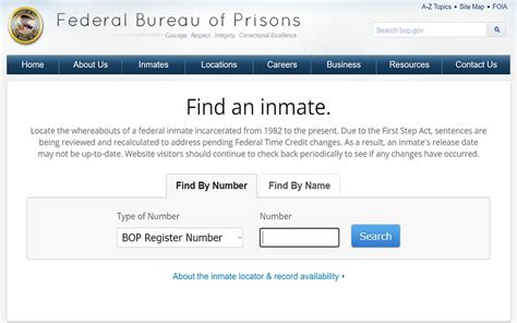 How to find someone in federal prison