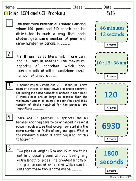 How to find the GCF and the LCM word problems