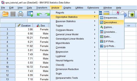 How to find variance in spss
