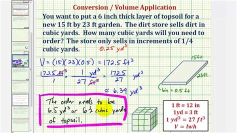 How to find volume in cubic yards