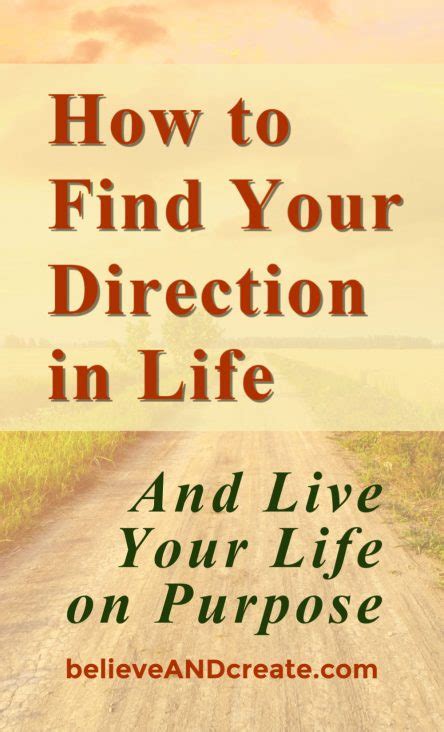 How to find your direction in life