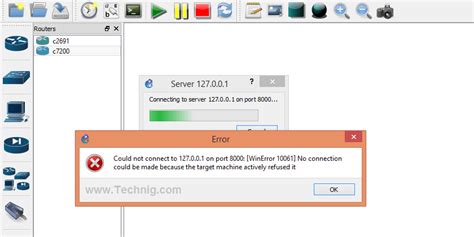 How to fix GNS3 Errors Connecting to Server 127.0.0.1 - TECHNIG