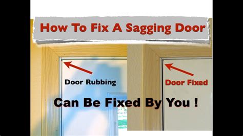 How to fix a sagging door. 