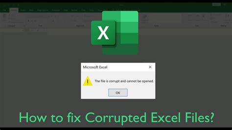 How to fix corrupted excel file. 