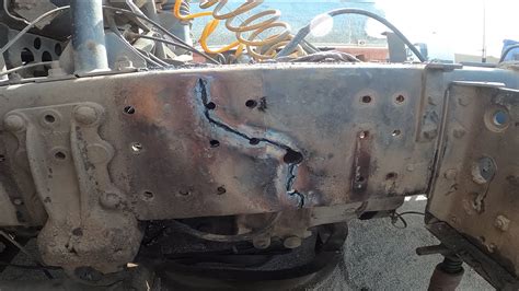 How to fix cracked frame on truck.  Why check the steering rack from the...
