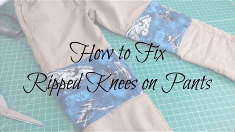 How to fix knee holes in pants